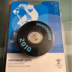 Vancouver 2010 Olympic Lucky Loonie And Puck 