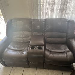 Love Seat And couch ,Recliner Set 