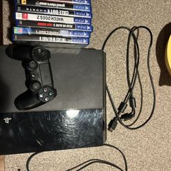 Ps4 Slim, Hdmi Cord, Power Cord, 1 Controller, 8 Games