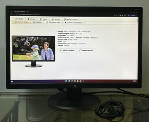 HP 24uh LED LCD Monitor (Little Scratches On The Screen)
