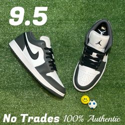 Size 9.5 Air Jordan 1 Low “Dark Grey/White” 🌚