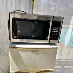 Mini Fridge + Microwave Combo – $35