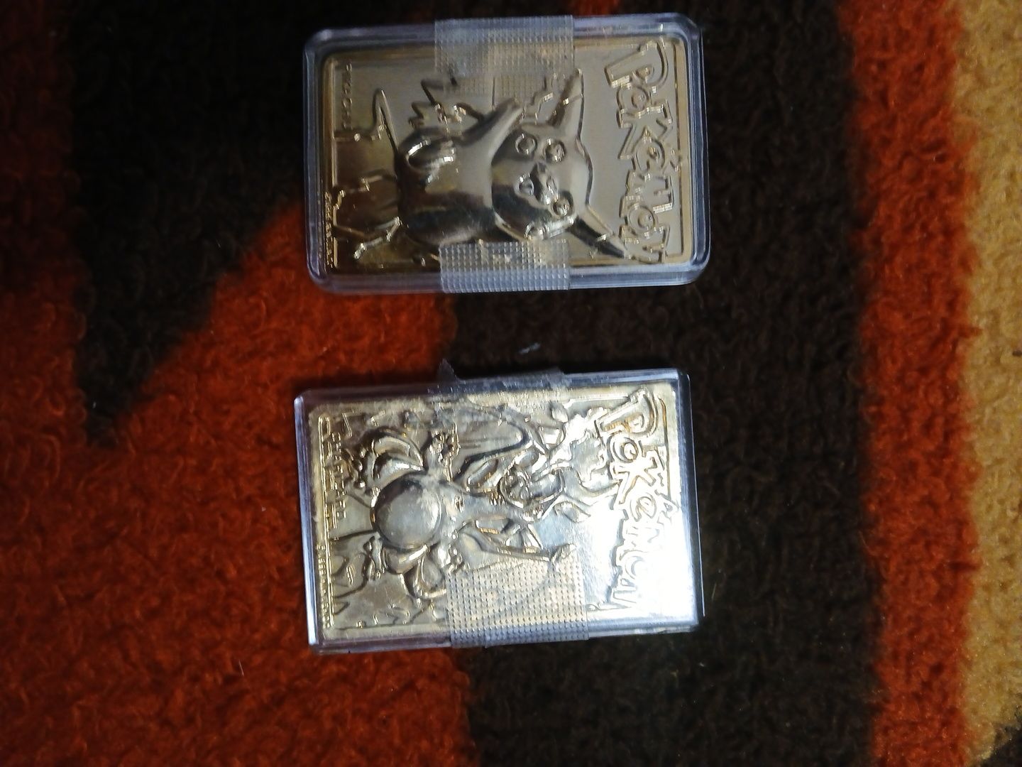 Pokémon Charizard and pikachu bk 23k plated gold bars