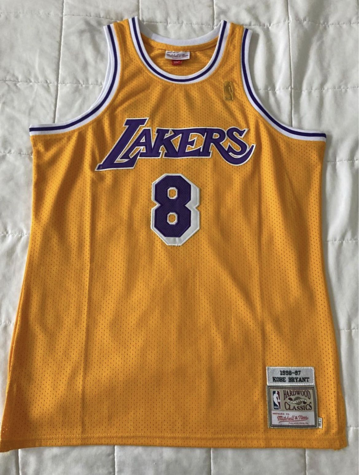 Kobe Bryant Rookie Jersey - Yellow Los Angeles Lakers - Size Large
