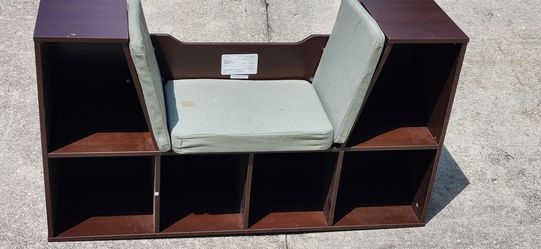 Kids Reading Nook Bookcase with Cushioned Seat