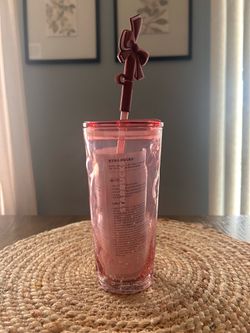 Starbucks pink bow Tumbler 18 ounce