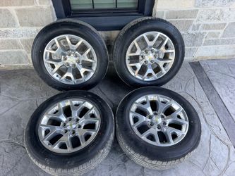 20’ Denali Yukon AT4 Tahoe Suburban Silverado Wheels Tires GM 6 Lug