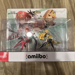 Nintendo Super Smash Bros Pyra & Mythra Amiibo 2 Pack Character Figure Xenoblade