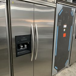 Kitchen Aid 42” Built In Refrigerator In Stainless Steel Used