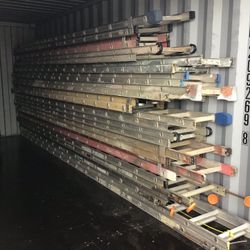 32’ Ladders & 28’ Ladders, various smaller ladders