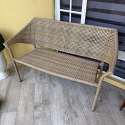 Wicker Patio Bench – Great Condition