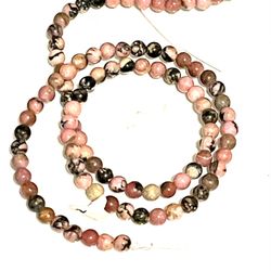 Strand Of 4mm Rhodochrosite Beads 