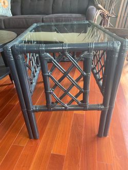Glass top end table