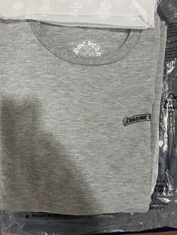 Chrome Hearts Grey Waffle Knit Thermal Shirt