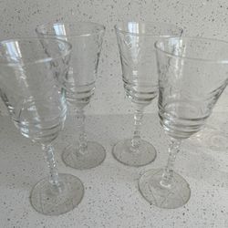 Libbey Rock Sharpe Artic Rose Pattern 