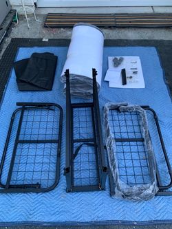 ZAFLY Folding Bed with Mattress, Portable Bed, Foldable Bed with High Resilient Foam Mattress