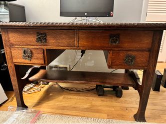 Craftsman 2-sided Desk - Antique Tiger Oak