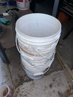 White Buckets Containers (Read Description)