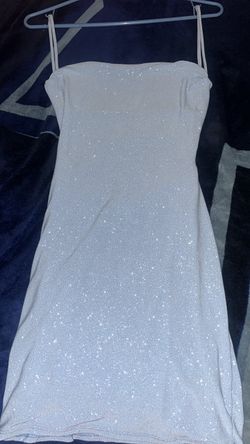 Light Blue Glitter Mini Dress