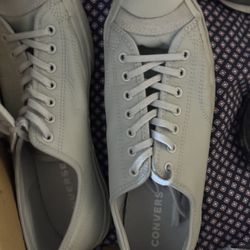 Converse Jack Purcell Size 10 Grey Leather