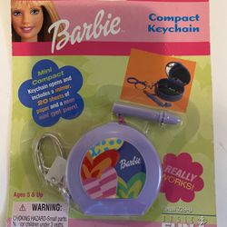 New Vintage 2000 Barbie Keychain and Accessories 