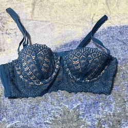 Blue lace balconette bra from Adore Me
