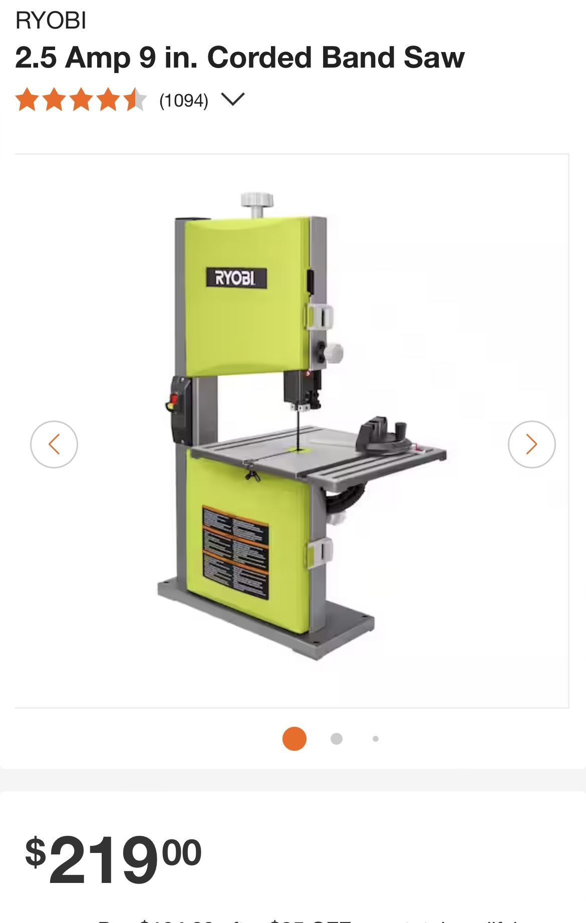 ryobi band saw