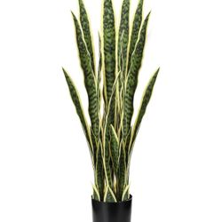 Crowye 3.15 Ft Tall Artificial Snake Plant Faux Sansevieria
