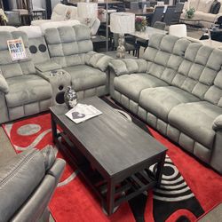 Reclining Sofa Loveseat! $1,899! 🚨📱🩷 USB BLUETOOTH 🔊 