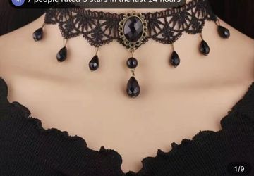 Tassel Crystal Lace Necklace