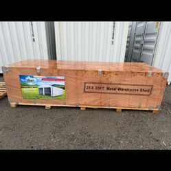 BRAND NEW METAL WAREHOUSE SHED 33FT X 25FT IDEAL FOR BUSSINES WAREHOUSE, FARM,ANY LAND COLOR CREAM,IF SOMEONE INTERESTED PLEASE TEXT ME ANY TIME SE HA