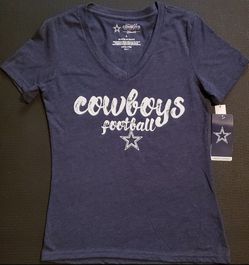 WOMEN'S COWBOYS FOOTBALL Marita V-Neck T-Shirt (S, M, L or XL)
