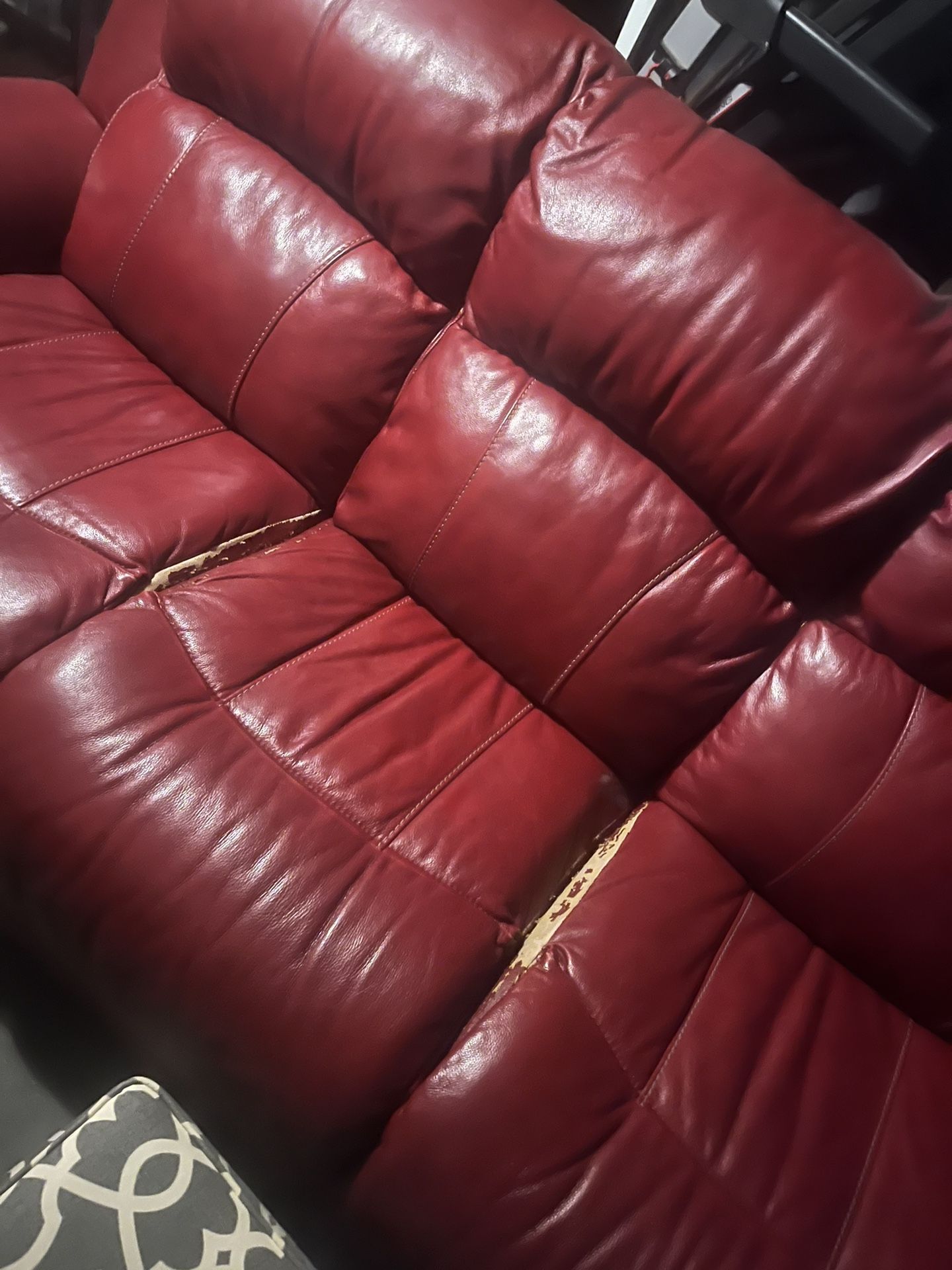Red Couch And Chairs