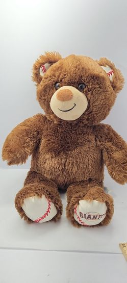 Build-A-Bear San Francisco Giants Baseball Teddy Bear Plush MLB 16” Brown Stuffe