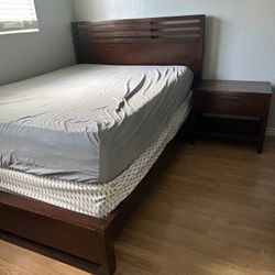 Queen Bed And Nightstand 