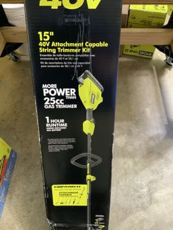 RYOBI 40V 15" String Trimmer Kit - Power Head, 4Ah Battery & Charger - Works