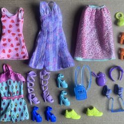 Barbie Clothes, Shoes and Accessories Bundle ( Price For All)