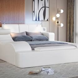 Bed With Massage And Bluetooth Speakers Bedroom Furniture 