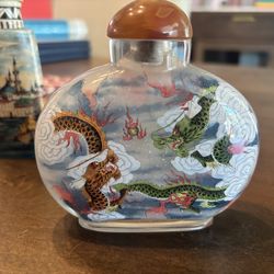 Glass dragon perfume bottle
