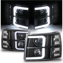Chevy Silverado Headlights - Black