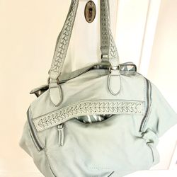 Light Green Leather Shoulder Bag