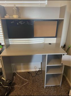 Ameriwood dove gray student desk with hutch deals