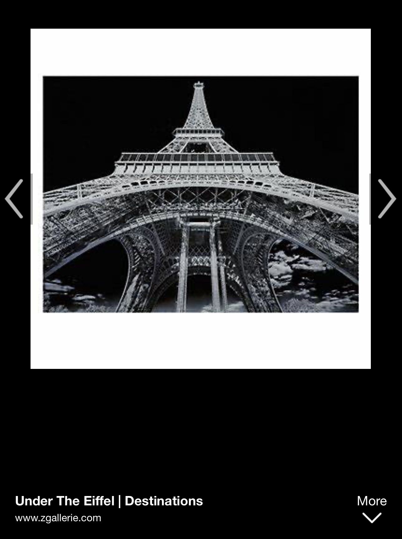 Z Gallerie Under The Eiffel Tower Glass Picture - Huge Statement