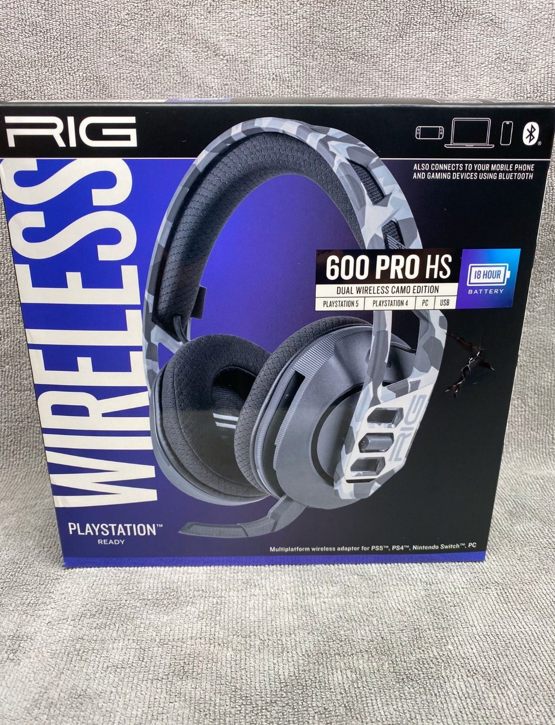RIG 600 PRO HS Dual Wireless Gaming Headset with Bluetooth for PlayStation, Nintendo Switch and PC - Arctic Camo
