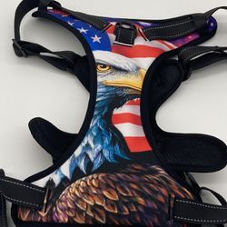 American Flag and Eagle Reflective No Pull Dog Harness, Large *BRAND NEW*