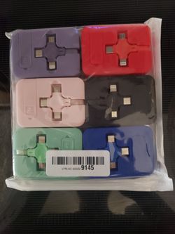 Brand New 6-Pack Retractable 3-in-1 Multi Charging Cables & Phone Stands