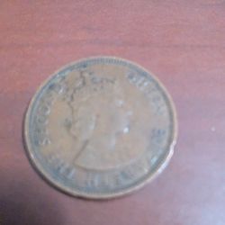 1965 Queen Elizabeth One Cent Penny, 1981 Queen Elizabeth 2 Prnce