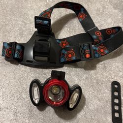 Super Bright Head Light , Medium Light, Blinking Red And Blue