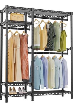 Heavy duty clothes rack and cover