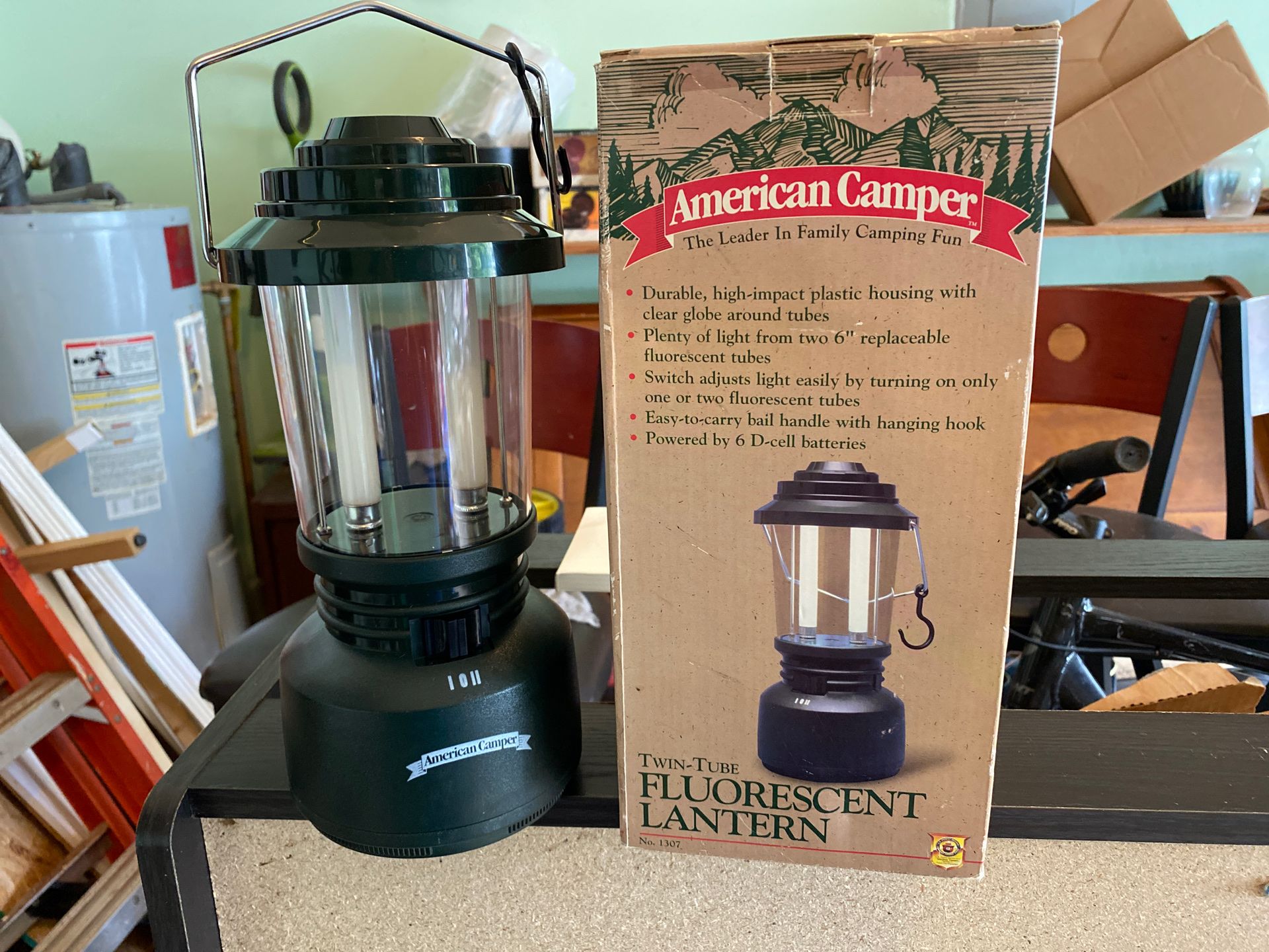 American camper, lantern